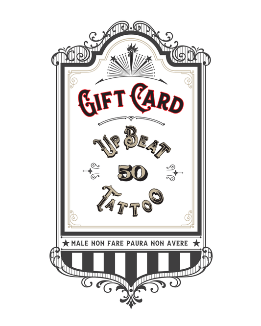 Gift Card Tattoo - Upbeat Tattoo studioGift Card Tattoo